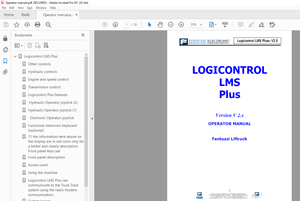 Fantuzzi Reggiane Liftruck LMS Plus– V2.5 LOGICONTROL LMS Plus OPERATOR MANUAL –  PDF DOWNLOAD
