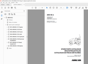 Ammann ARX 40-2 Tandem Roller Parts Catalogue Manual 3004564 - PDF DOWNLOAD