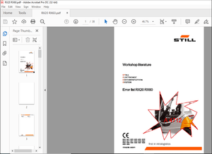 STILL STED forklift RX20 RX60 Workshop Manual – PDF DOWNLOAD