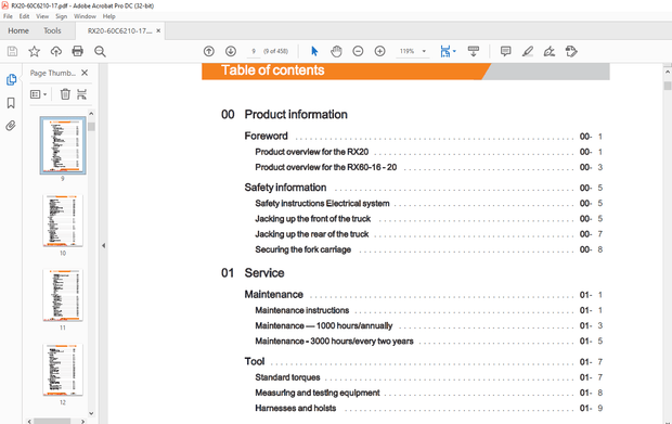 Still STED Electric forklift truck RX20-15-20, RX60-16-20 Workshop manual – PDF DOWNLOAD