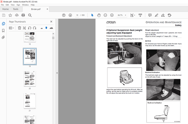 Crown Forklift 5 Series 8-12K Service Manual – PDF DOWNLOAD