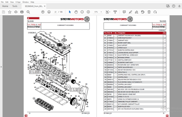 Steyr SE286E40 Marine Engines Parts Manual_682320001 – PDF DOWNLOAD