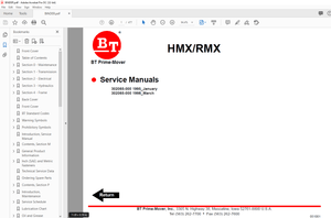 BT Prime-Mover RMX/HMX Electric Low Lift Pallet Truck Service Manual – PDF DOWNLOAD