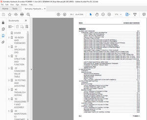 Komatsu PC88MR-11 Compact Hydraulic Excavator Shop Manual SEN06843-04 – PDF DOWNLOAD