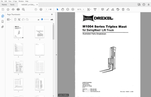 Drexel M1004 Series Triplex Mast SwingMast Lift Truck Parts Manual 1400387 – PDF DOWNLOAD