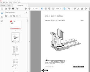 BT Prime-Mover PMX-1 Electric Low Lift Truck Parts Manual - PDF DOWNLOAD 