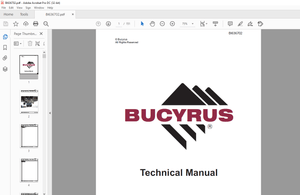 Cat Bucyrus VR 300 Hydraulic Shovel Technical Manual BI636702 - PDF DOWNLOAD