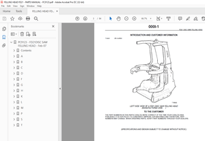 John Deere Disc Saw Felling Head FD18 Parts Manual PC9122 - PDF DOWNLOAD