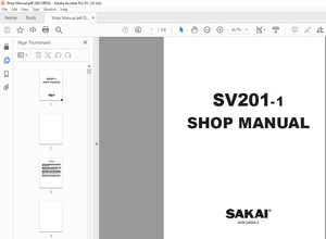 Sakai Soil Roller SV201-1 SHOP MANUAL 3498-64064-0 - PDF