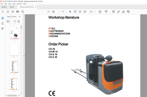 STILL STED Forklift Order Picker CX20 CX-M 10 CX-S 16 CX-Z30 Workshop Manual – PDF DOWNLOAD