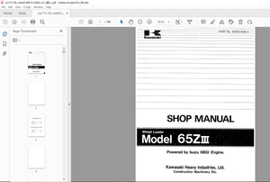 Kawasaki 65ZIII Wheel Loader ISUZU 6BGI Engine Shop Manual - PDF DOWNLOAD