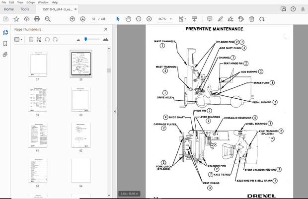 Drexel SL44/3 ESS Service &amp; Parts Manual 15018 – PDF DOWNLOAD
