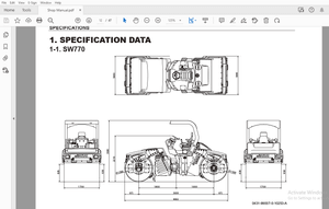 Sakai Asphalt Roller SW770 770HF 770ND Tentative Service Manual PDF