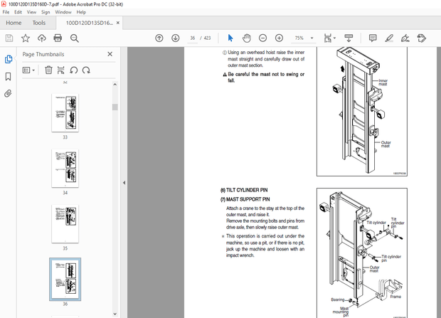 Hyundai 100D/120D/135D/160D-7 Diesel Forklifts Trucks Service Manual 2023  – PDF DOWNLOAD