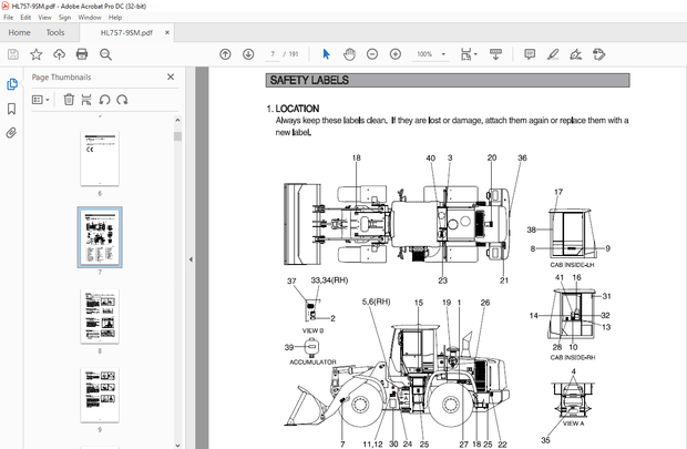Hyundai HL757-9SM Wheel Loader Operator’s Manual – PDF DOWNLOAD
