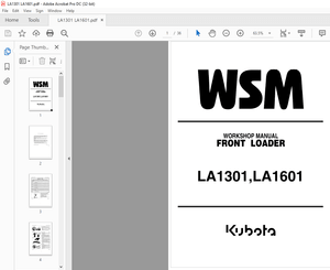 Kubota ROTARY MOWER LA1301 LA1601 WORKSHOP MANUAL – PDF DOWNLOAD