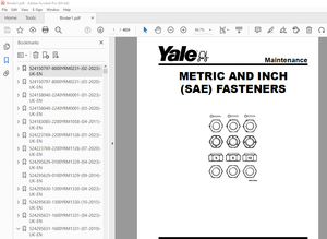 Yale Forklift G807 (ERP030VT, ERP035VT, ERP040VT) Service Manual – PDF DOWNLOAD