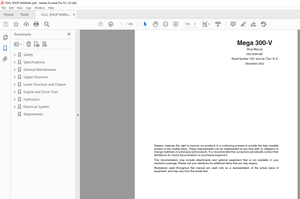 Daewoo Doosan Mega 300-V Shop Manual 023-00041AE - PDF DOWNLOAD