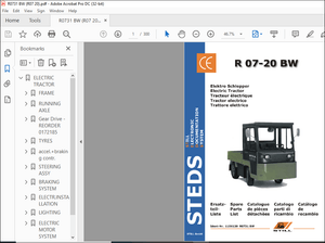 Still R 07-20 BW Electric Tractor Spare Parts List Manual – PDF DOWNLOAD