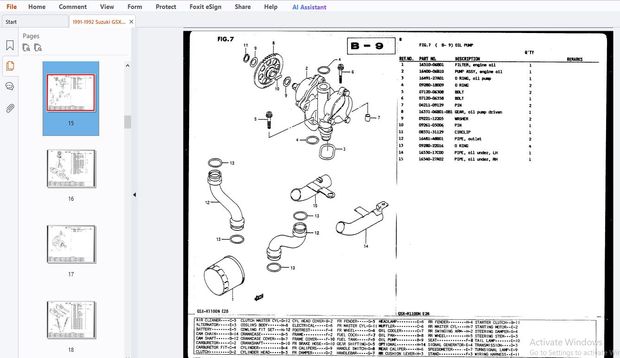 1991-1992 Suzuki GSX R1100 Parts Manual - PDF DOWNLOAD 