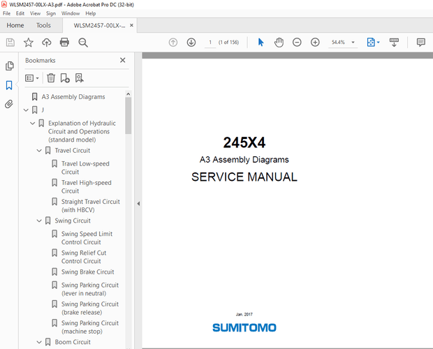 Linkbelt Sumitomo 245X4 A3 Assembly Diagrams SERVICE REPAIR WORKSHOP MANUAL