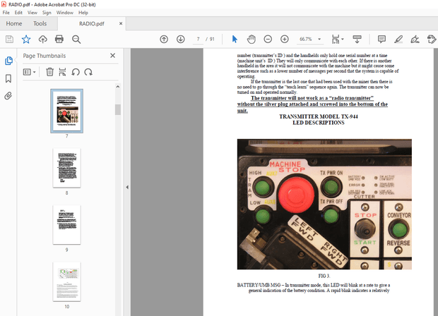 CAT BUCYRUS CONTINUOUS MINER TX-944 OPERATION MANUAL - PDF DOWNLOAD