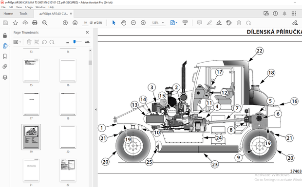 AMMANN AP 240 PNEUMATIKOVÝ VÁLEC DÍLENSKÁ PŘÍRUČKA 3001576 PDF