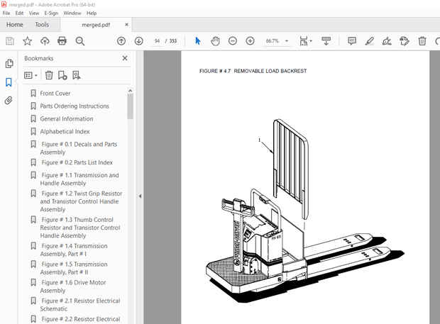 BT Prime Mover MX65 RX65 Electric Low Lift Pallet Truck Parts Manual - PDF DOWNLOAD