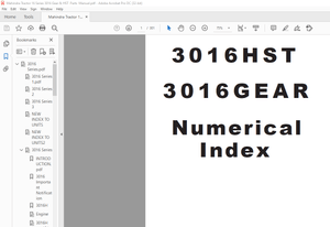Mahindra Tractor 16 Series 3016 Gear &amp; HST Parts Manual – PDF DOWNLOAD