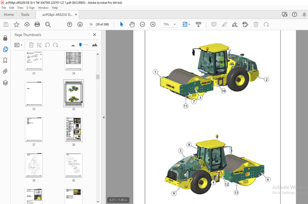 AMMANN ARS 200 TAHAČOVÝ VÁLEC DÍLENSKÁ PŘÍRUČKA 3047085 PDF