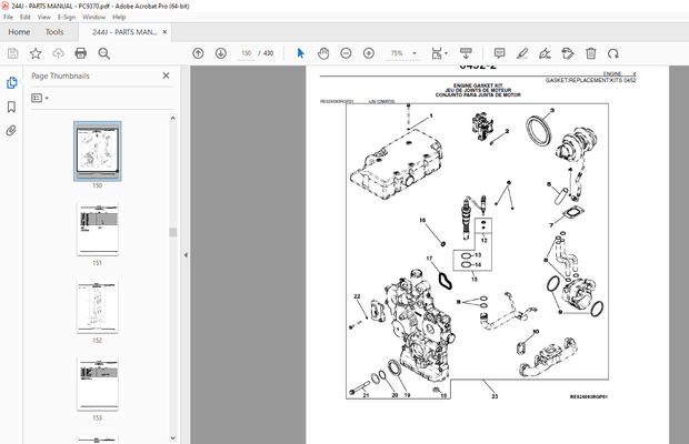 John Deere 244J 4WD LOADER Parts Manual PC9370 - PDF DOWNLOAD