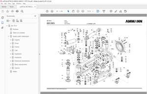 Ammann AV 70 X Tandem Roller Parts Manual SN 4062010 - PDF