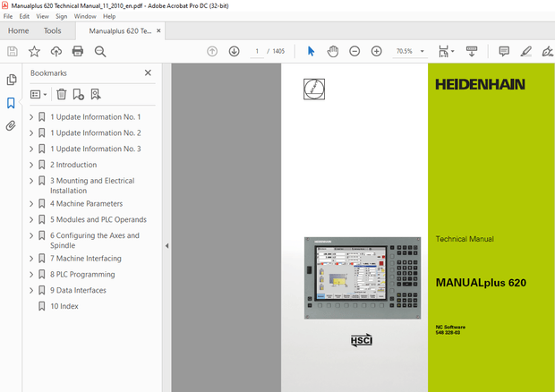 Heidenhain MANUALplus 620 Technical Manual - PDF DOWNLOAD