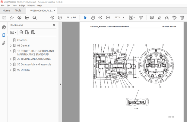 Komatsu GALEO PC20MR-2 PC27MR-2 PC30MR-2 Hydraulic Excavator Service Repair Workshop Manual - PDF