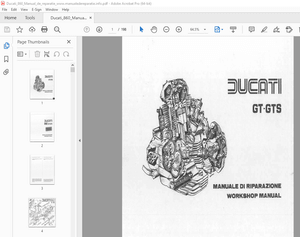 Ducati 860 GT 860 GTS Workshop Manual - PDF DOWNLOAD 