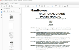 Manitowoc Traditional Crane 3900W Parts Manual SN 395013 PDF