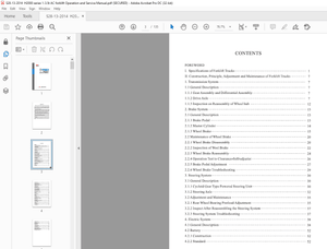 Heli H2000 Series1-3.5t Battery Forklift Trucks Operation Service Manual