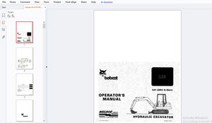 Bobcat 116 Hydraulic Excavator Operator&#x27;s Manual SN 12001 &amp; Above - PDF DOWNLOAD