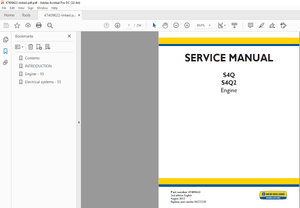 New Holland S4Q S4Q2 Engine SERVICE MANUAL – PDF DOWNLOAD