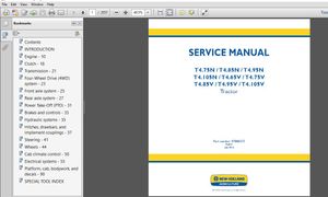 New Holland T4.75N – T4.105V Tractor Service Manual - PDF DOWNLOAD