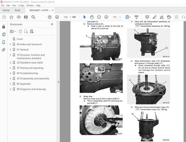 Komatsu D65EX-16 D65PX-16 D65WX-16 Bulldozer Shop Manual SEN04887-14 - PDF DOWNLOAD 