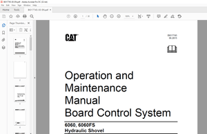 Cat 6060, 6060FS Hydraulic Shovel Operation and Maintenance Manual BI017744 – PDF DOWNLOAD