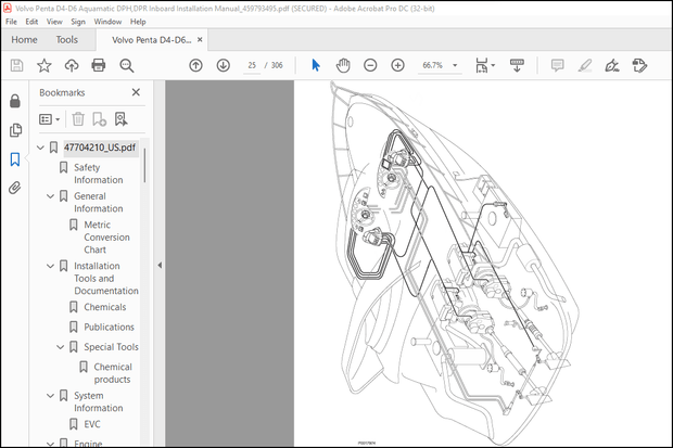 Volvo Penta D4, D6 Aquamatic DPH,DPR Inboard Installation Manual 459793495 – PDF DOWNLOAD