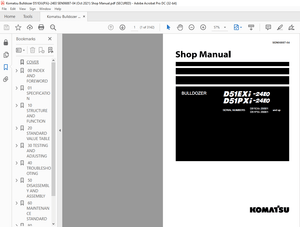 Komatsu D51EXi-24E0 D51PXi-24E0 Bulldozer Shop Manual SEN06887-04 – PDF DOWNLOAD