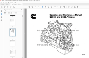 Ammann Cummins QSB4.5 &amp; QSB6.7 Engine Operation &amp; Maintenance Manual 4021531 - PDF