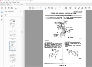Nissan Truck 720 Series 1986 Factory Service Manual - PDF DOWNLOAD