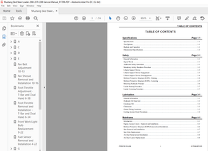 Mustang Skid Steer Loader 2066 2076 2086 Service Manual (917098) – PDF DOWNLOAD