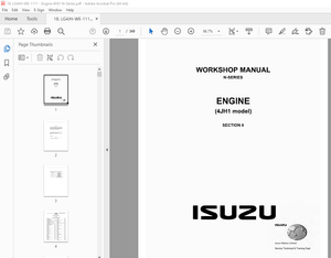 Isuzu 4JH1 Engine N-Series Workshop Manual - PDF DOWNLOAD