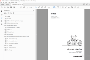 AMMANN AV 70 X TANDEMOVÝ VÁLEC DÍLENSKÁ PŘÍRUČKA 3008841 PDF 