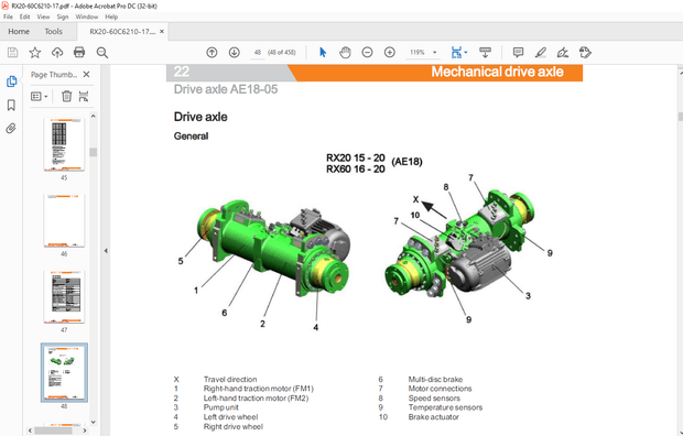 Still STED Electric forklift truck RX20-15-20, RX60-16-20 Workshop manual – PDF DOWNLOAD